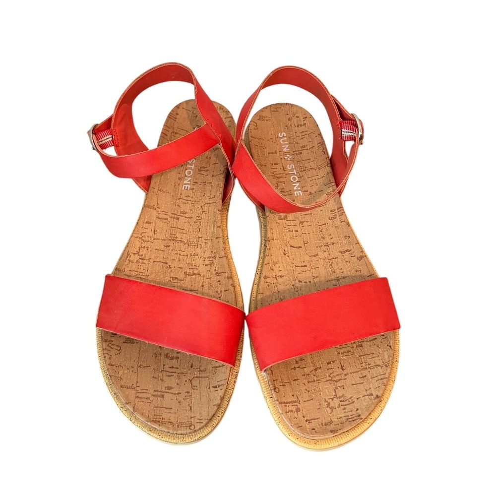 Sun+Stone Coral Mattie Round Toe Buckle Slingback Sandals Women's Size 8 - NWOB